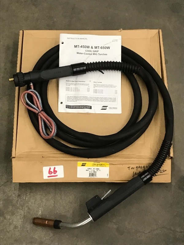lot 66 image: ESAB MT-450W Torch Assembly, .045...