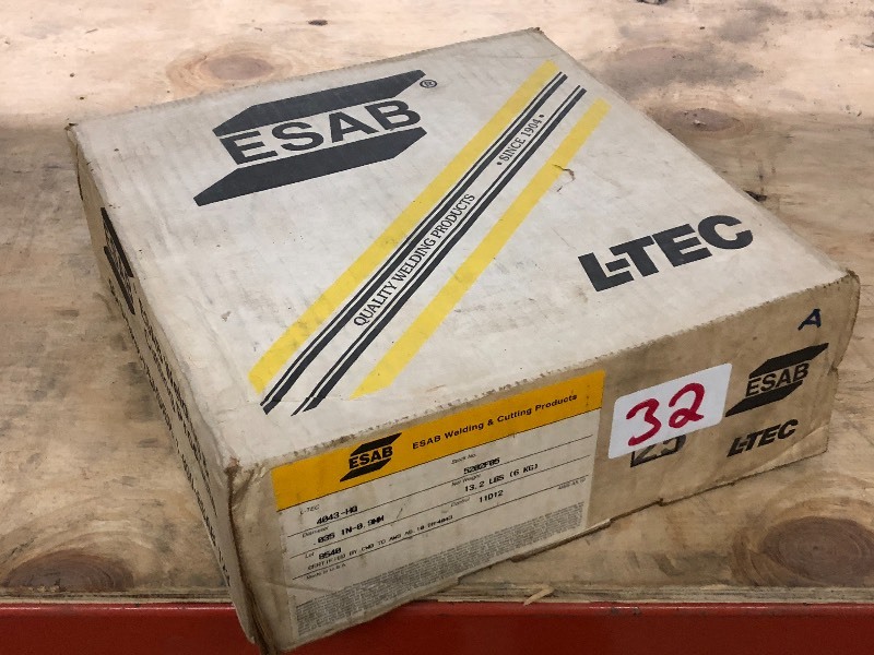 lot 32 image: Full 13# Spool Of ESAB .035 Weldin...
