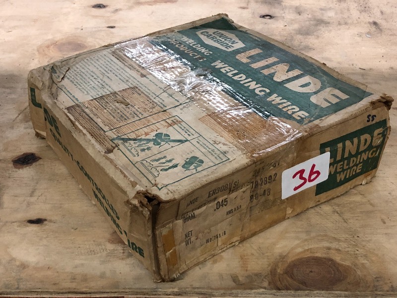 lot 36 image: Full 27# Spool Of Linde .045 Weldi...