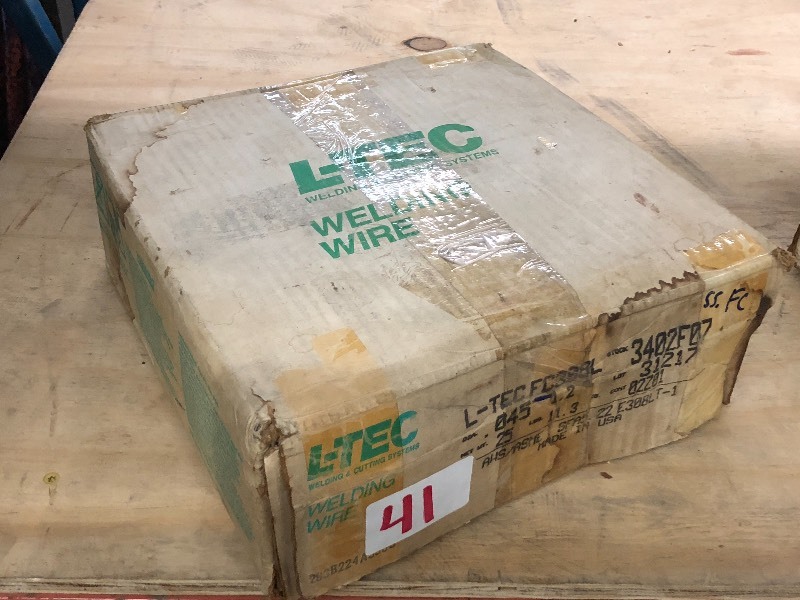 lot 41 image: Full 25# Spool Of Linde .045 Weldi...