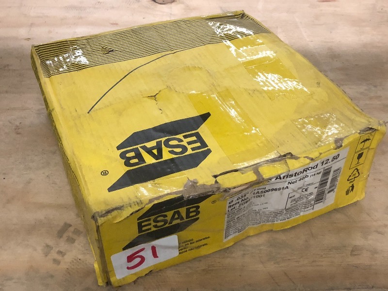 lot 51 image: Full 40# Spool Of ESAB .035 OK-Ari...