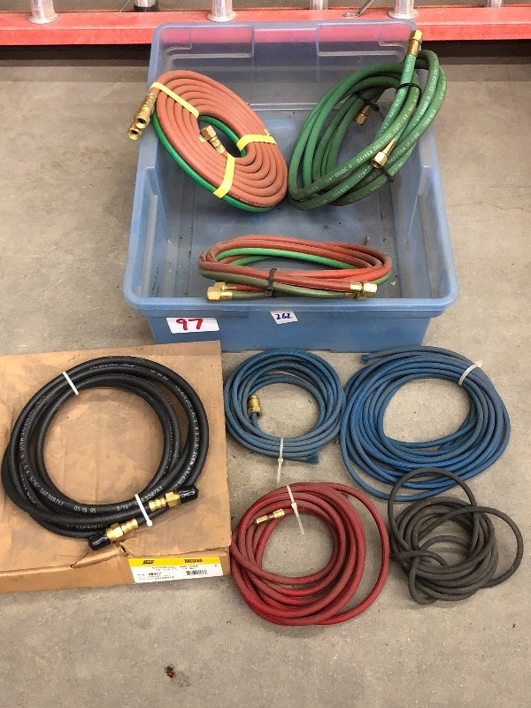 lot 97 image: Lot Of 14 Oxygen & Acetylene Hoses...