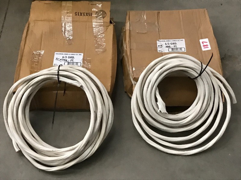 lot 187 image: (1) 33ft & (1) 35ft Spool Of 63 Co...
