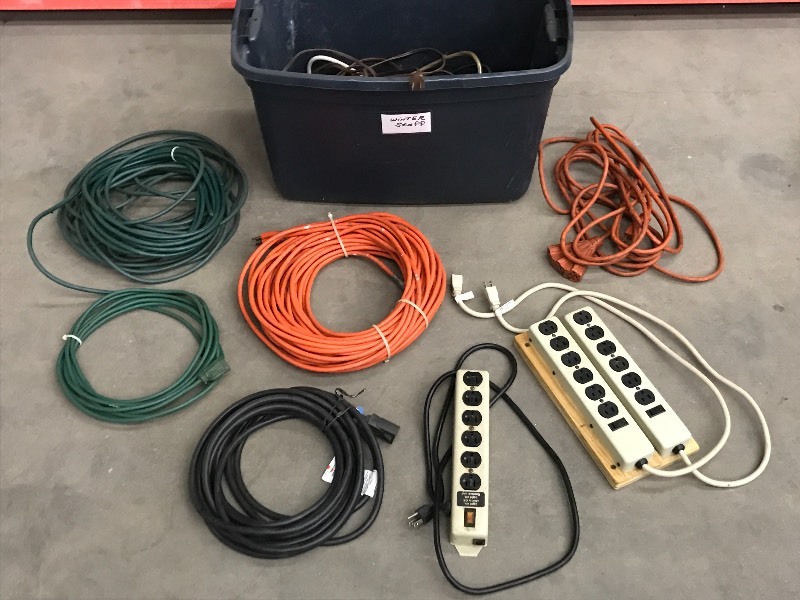 lot 198 image: Tote Of Assorted Electrcial Cords ...
