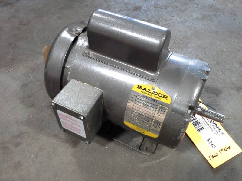 lot 3243 image: Baldor Single Phase 1 HP Motor