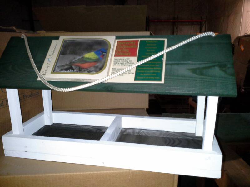 lot 3342 image: 4 Doublewide Birdhouses with Multimedia CD