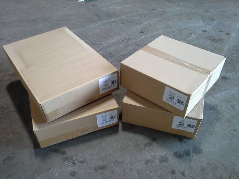 lot 3335 image: Furniture Set - 2 Kiddie Adirondack Chairs, 2 Kiddie Side Tables