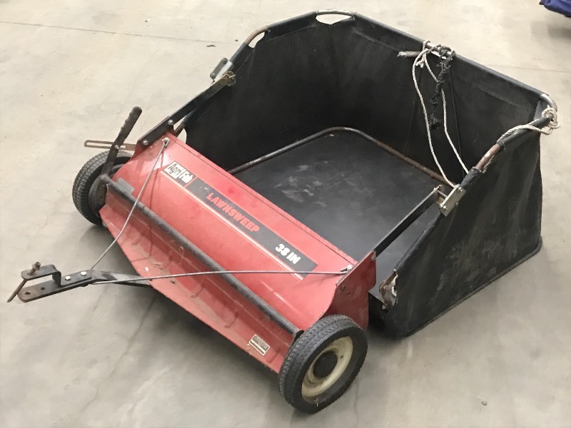 lot 5 image: Pin-Hitch Towable Lawn Sweeper, 42...