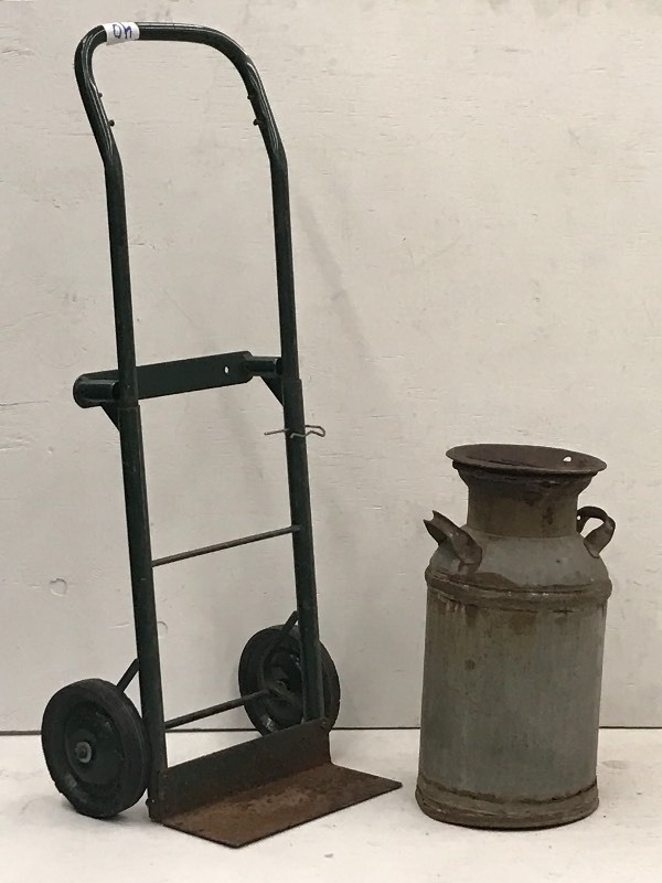 lot 40 image: Lot Of (1) Vintage Steel Lidded Mi...