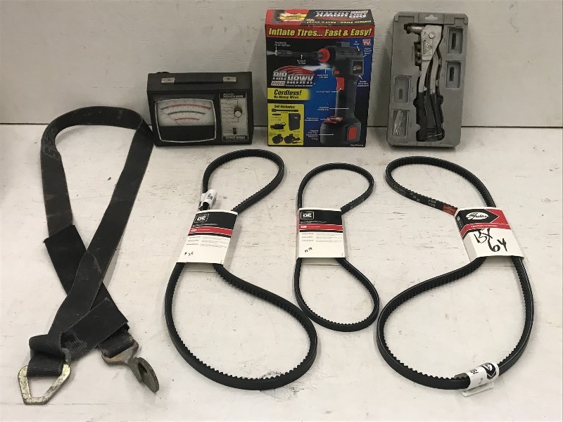 lot 61 image: Box Of Assorted Air-Hawk Tire Infl...