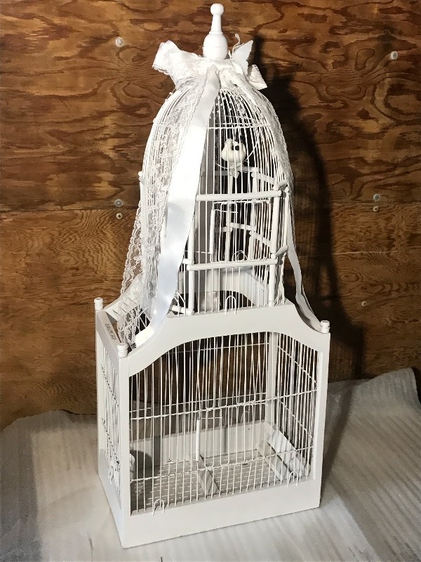 lot 31 image: Bird Cage Wedding Envelope & Card Drop-Box