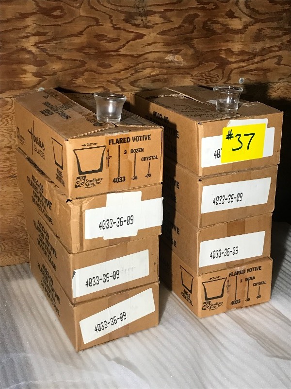 lot 37 image: (8) Cases Of Party-Rental Votive Cups