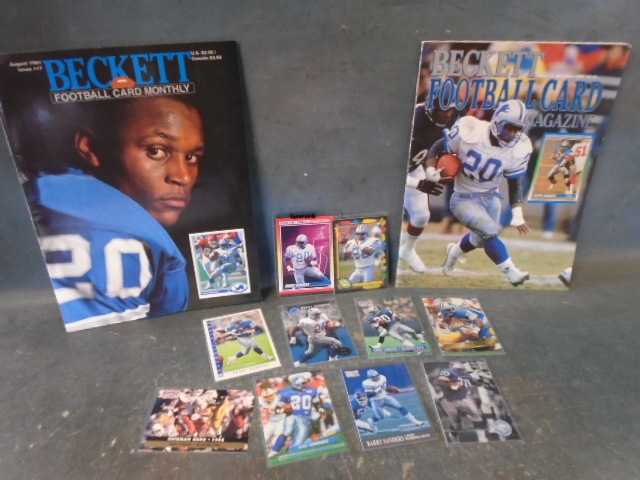 lot 17 image: Barry Sanders Cards and Beckett Football Card Monthly