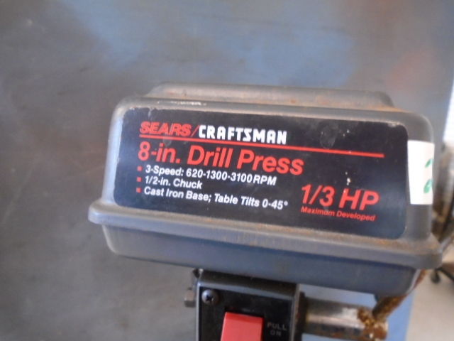 lot 25 image: Craftsman 8 Drill Press