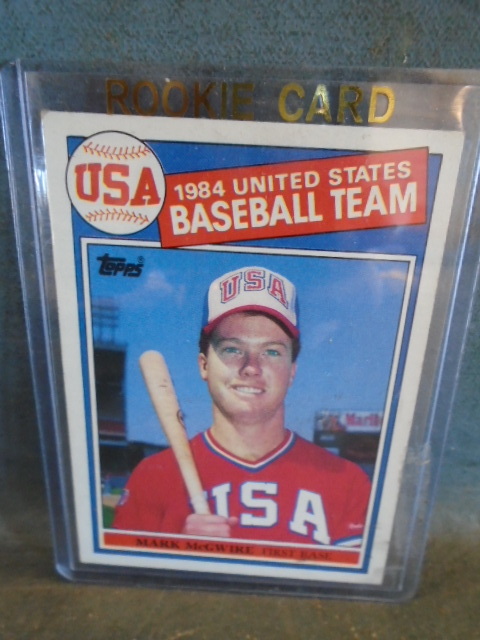 lot 40 image: Autographed Mark McGwire card and Olympics Rookie Card