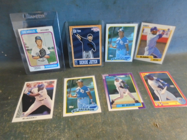 lot 42 image: Baseball Cards, Tommy John, Derek Jeter, Bo Jackson