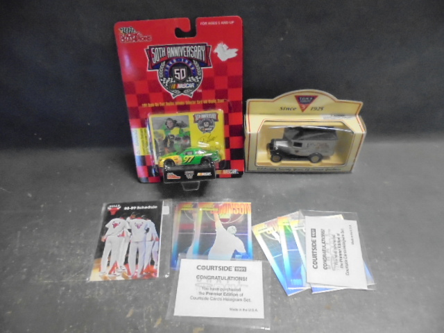 lot 79 image: Basketball Cards, Die Cast Metal Race Car, Truck and More