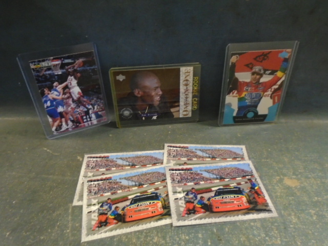 lot 36 image: Jeff Gordon Cards and Michael Jordan Rookie Card
