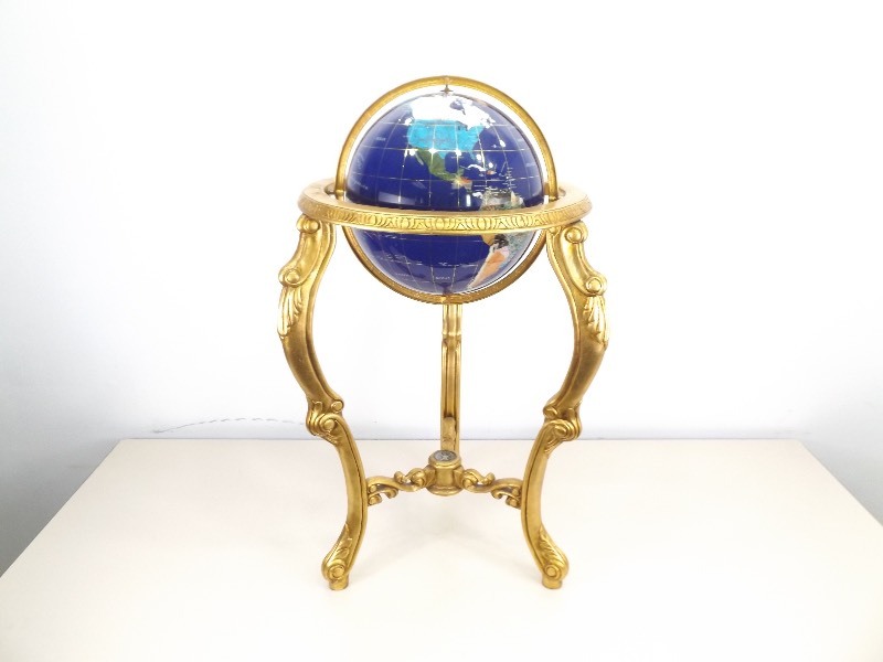 lot 3 image: LARGER Gemstone Globe