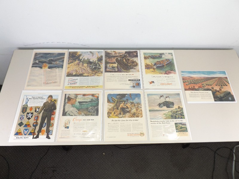 lot 11 image: Bagged and Boarded Vintage Magazine Military Ads