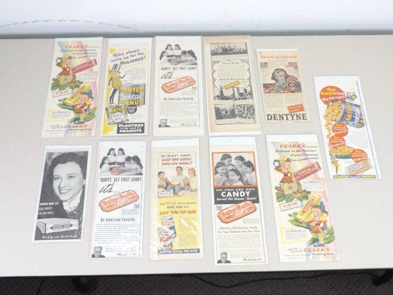 lot 13 image: Bagged and Boarded Vintage Magazine Candy Ads