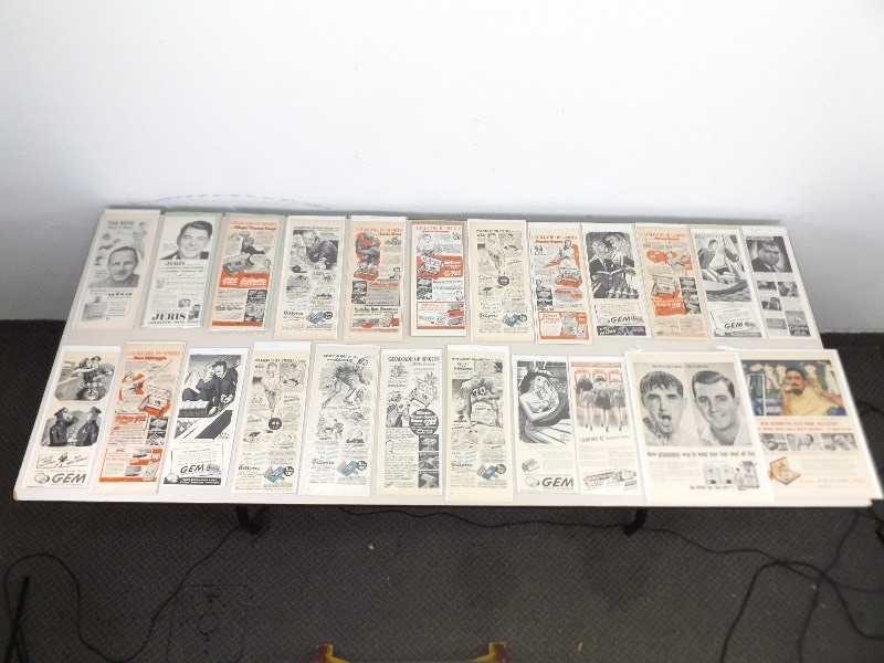lot 17 image: Bagged and Boarded Vintage Magazine Razor and Shaving Ads