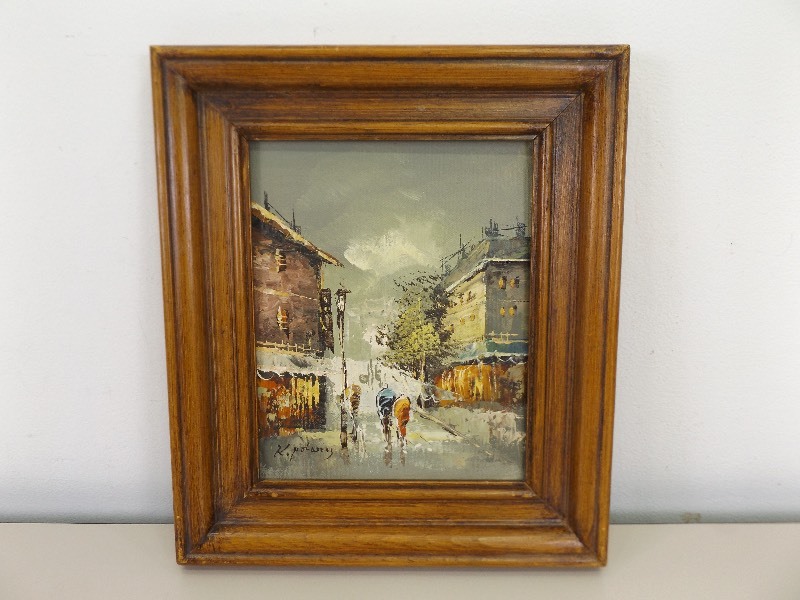 lot 24 image: Artist Signed Oil on Board Painting