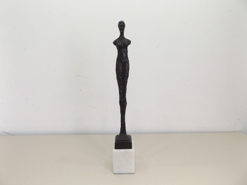 lot 74 image: Vintage Bronze on Marble Woman Bust Statue