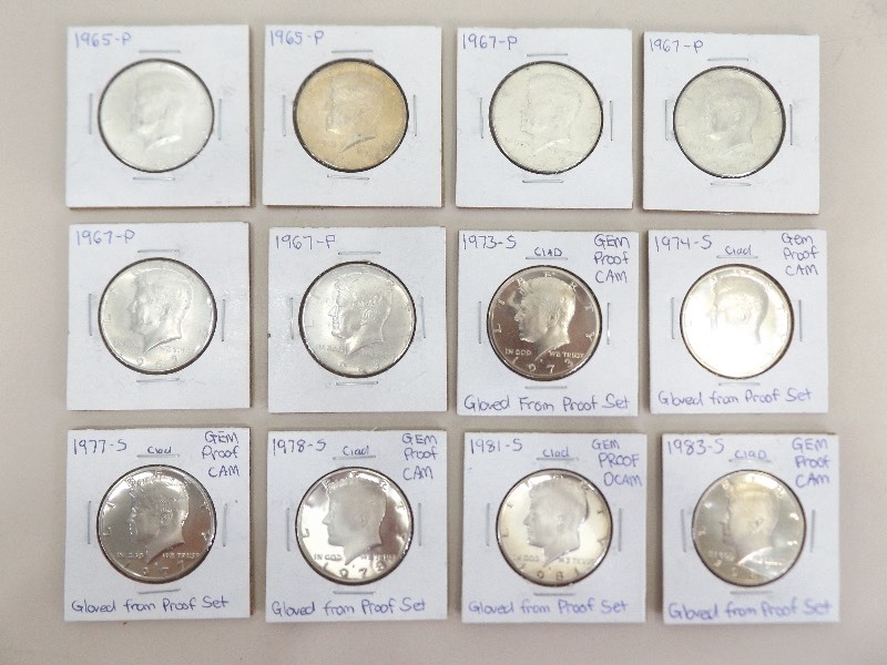 lot 78 image: 12 - 1965-1983 Gem Proof etc. Kennedy Half Dollars