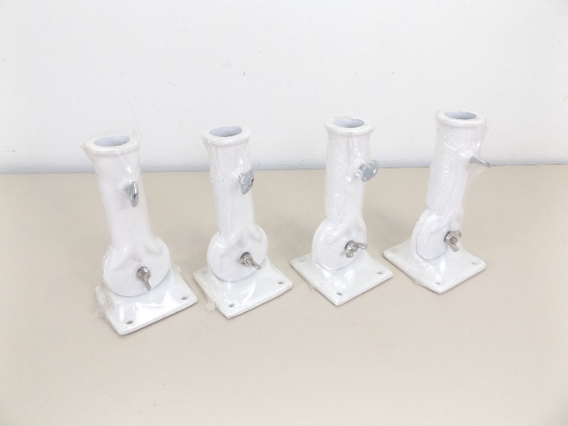 lot 89 image: 4 NEW Metal Flagpole Holders