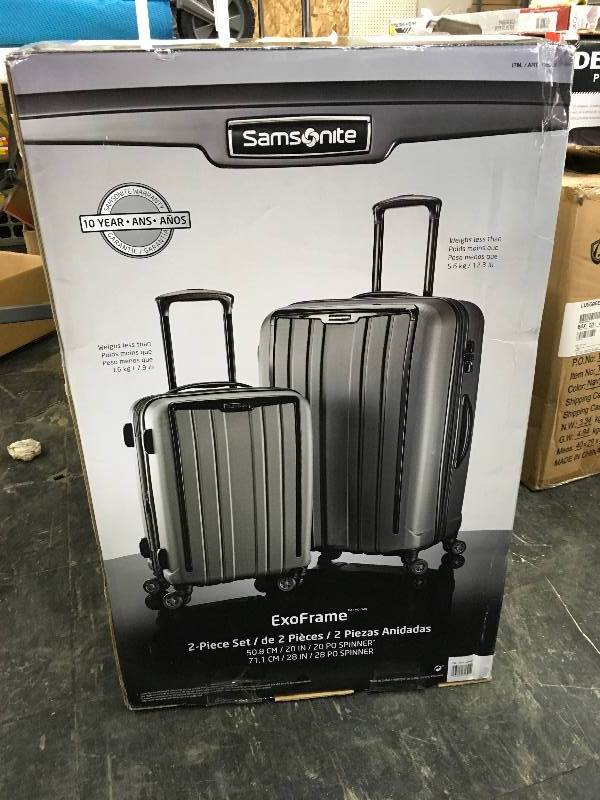 lot 307 image: Samsonite Exo Hardside Luggage, Retail $159.99