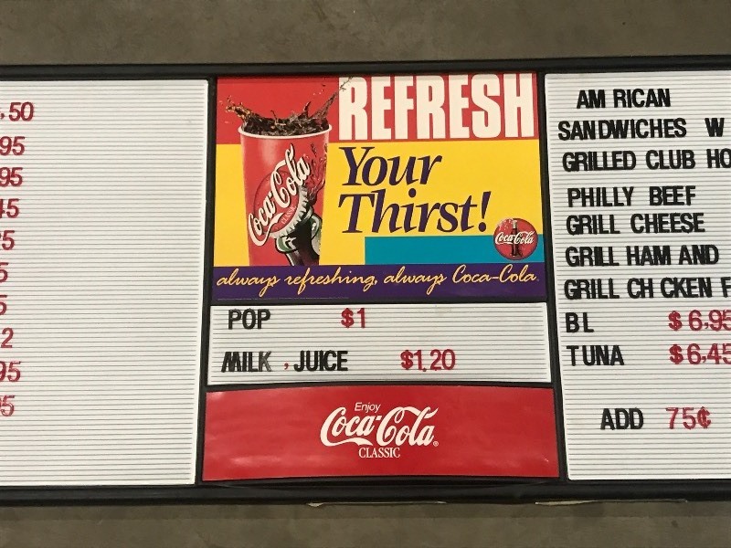 coke cola menu board