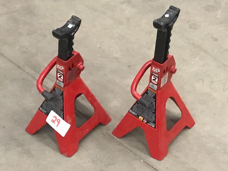 lot 29 image: (2) Big Red Jack Stands