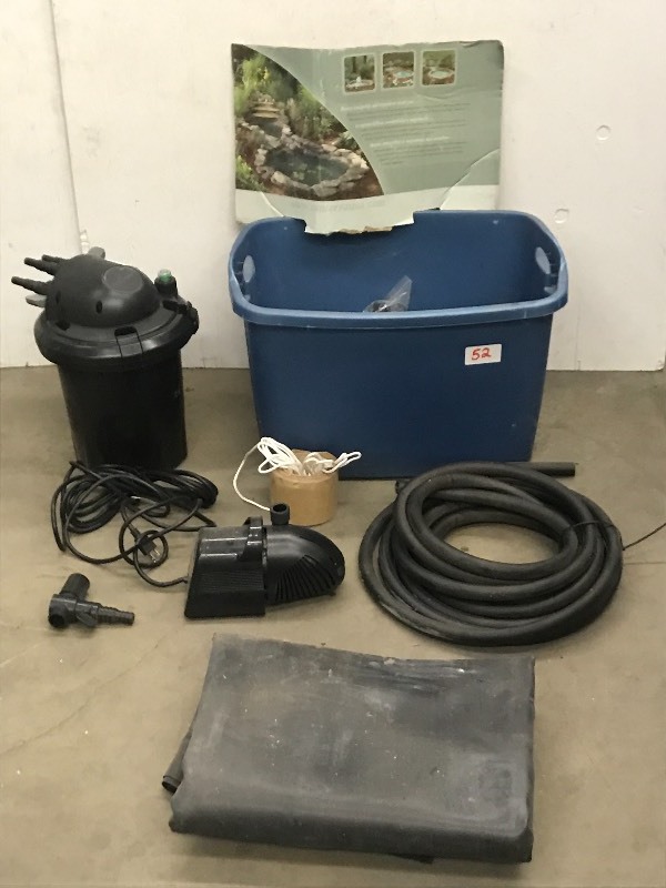 lot 52 image: Sun-Terra Landscape Fountain & Filtration Set