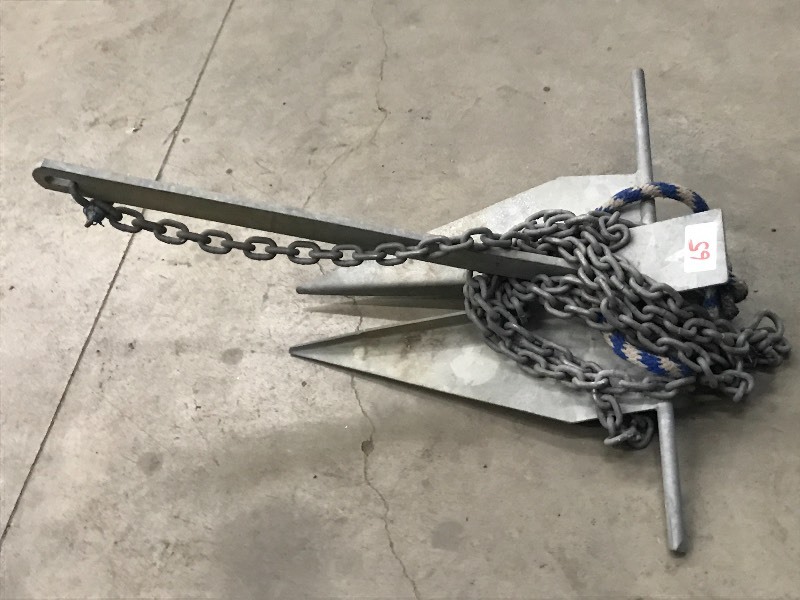 lot 65 image: Galvanized Steel Boat Anchor