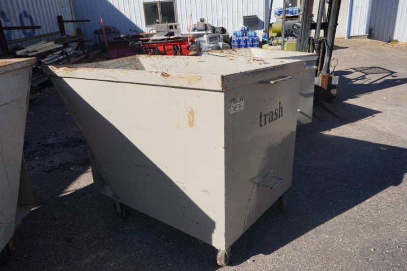 lot 4 image: Alloy Welding & Manufacturing Heavy Duty Commercial Wheeled Parts, Storage ContainerDumpster