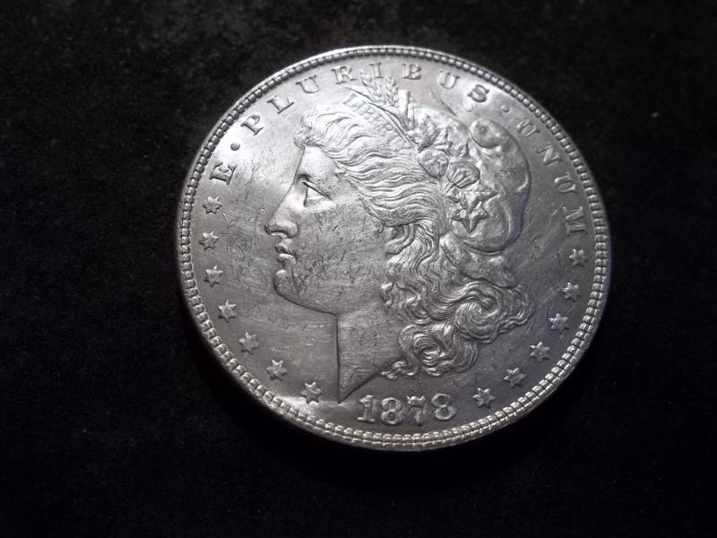 1878 Morgan Silver Dollar 8 Over 7 Tail Feathers Strong Version