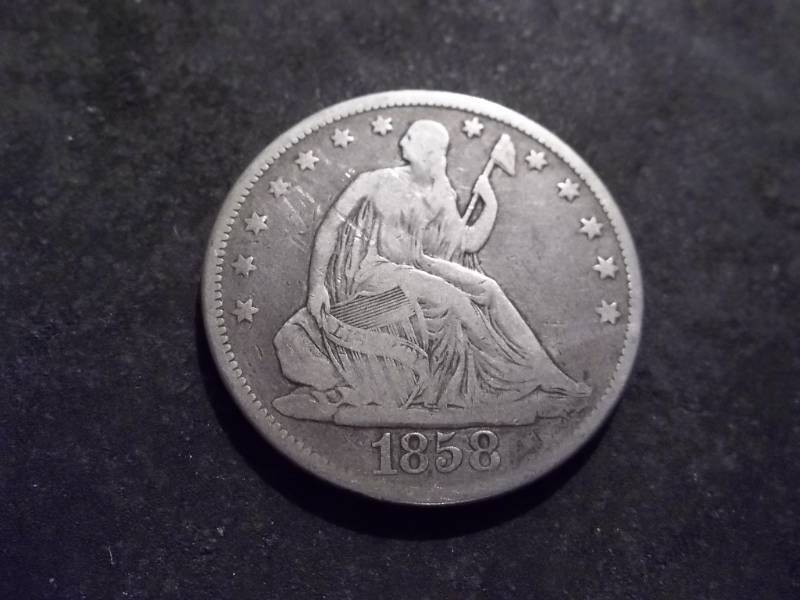 1858 Seated Liberty Half Dollar