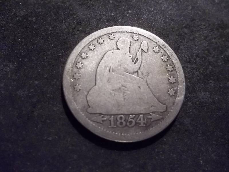 1854 Seated Liberty Quarter
