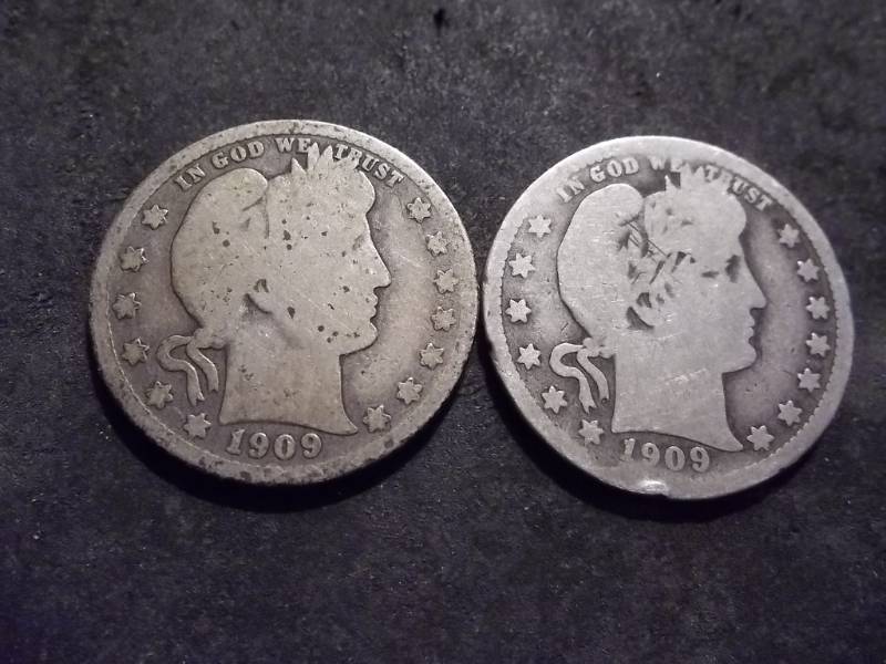1909 S, 1909 D Barber Quarters