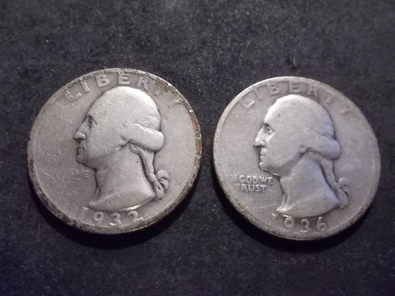 1932, 1936 D Washington Quarters