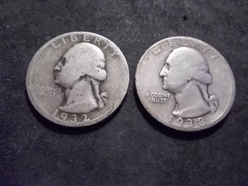 1932, 1938 S Washington Quarters