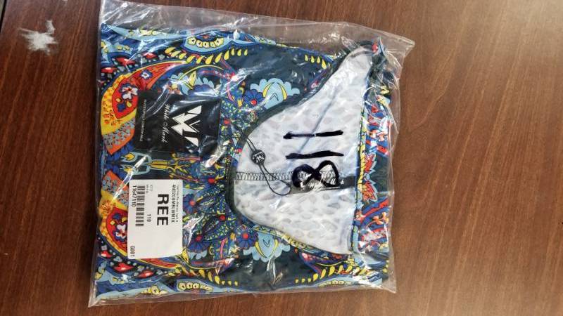 lot 118 image: White Mark Womens Plus Marlene Tunic Top - Blue Multi 1X