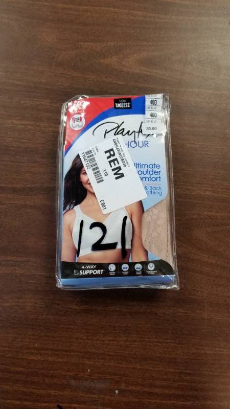 lot 121 image: Playtex 18-Hour Comfort Strap Wireless Bra - Cafe Au Lait 40 D
