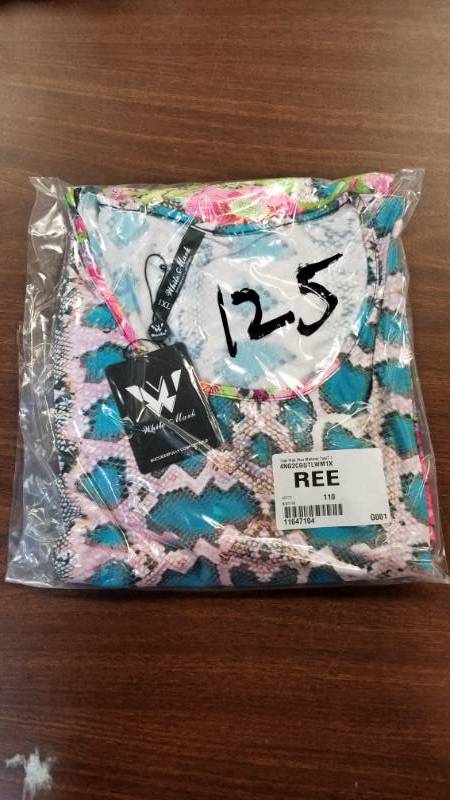 lot 125 image: White Mark Womens Plus Marlene Tunic Top - Teal Pink 1X