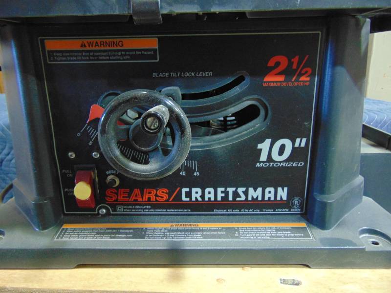 lot 37 image: Craftsman 10 Table Saw