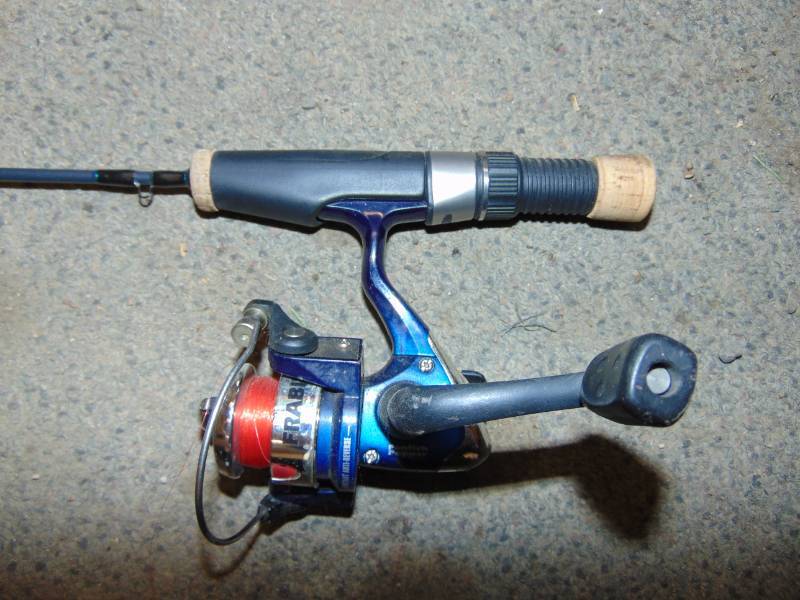 lot 84 image: Ice Fishing Frabil Reel and Rod