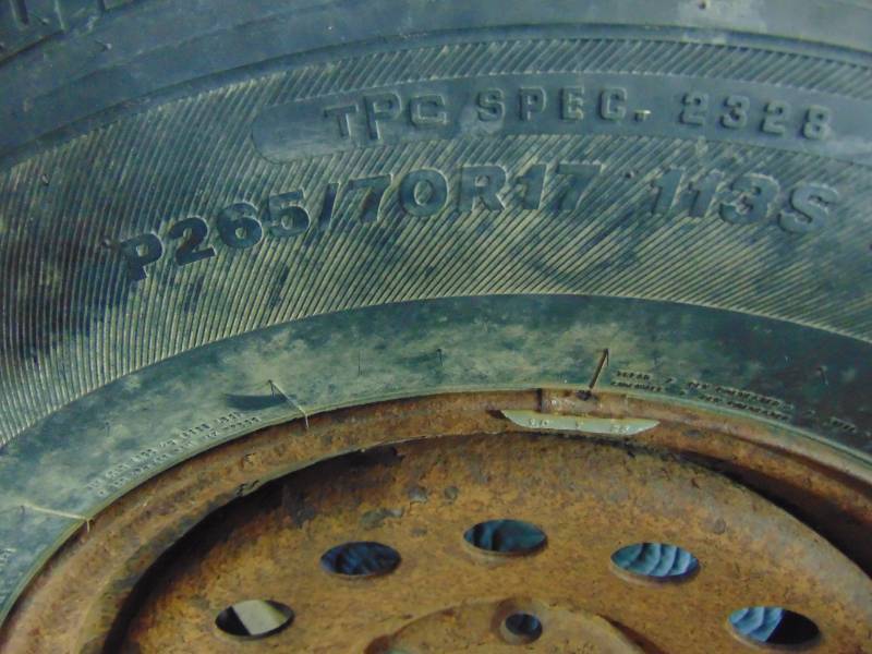 lot 97 image: 26570R17 Bridgestone Spare Tire and Rim