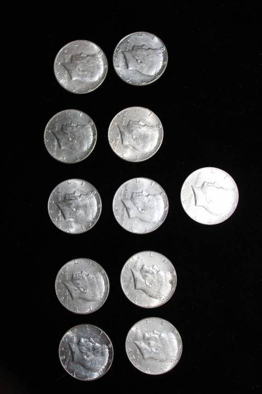 lot 269 image: Lot of (10) 1965 - 1969 Kennedy Half Dollars
