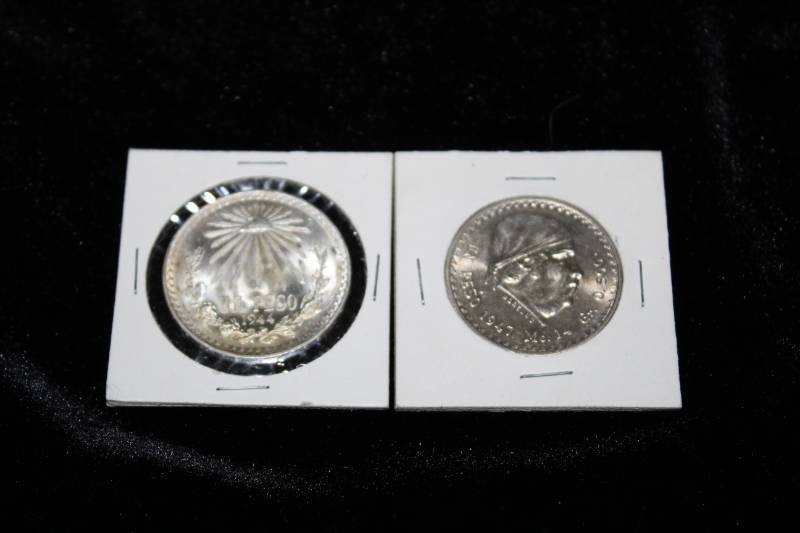 lot 222 image: Lot of (2) 194x Mexican Silver Coins